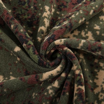 Good Price Custom Soft Camouflage Printed Polar Fleece 100 Polyester Fabric For Sale