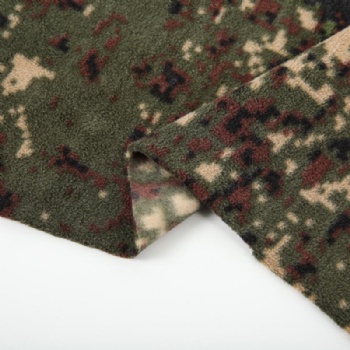 Good Price Custom Soft Camouflage Printed Polar Fleece 100 Polyester Fabric For Sale