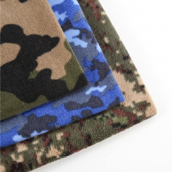 Good Price Custom Soft Camouflage Printed Polar Fleece 100 Polyester Fabric For Sale