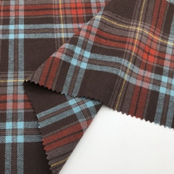 Hot selling 100percent cotton woven yarn dyed plaid flannel fabric for shirting