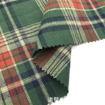 Hot selling 100percent cotton woven yarn dyed plaid flannel fabric for shirting