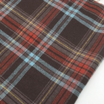 Hot selling 100percent cotton woven yarn dyed plaid flannel fabric for shirting