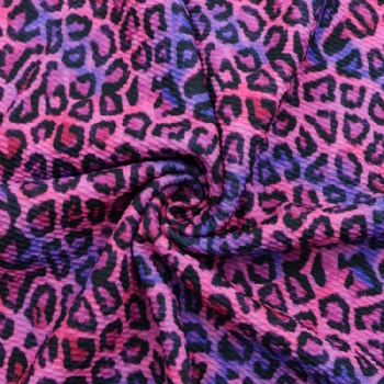 Leopard Patterns 100 Polyester Knitted Cloth Bullet Liverpool Jacquard Fabric Wholesale