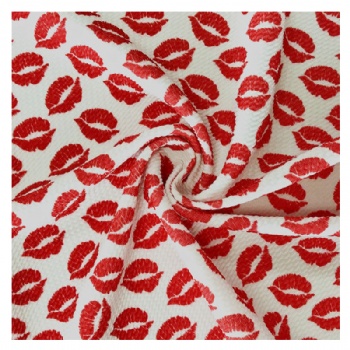 Hot sales sexy love suerte textile bullet knit fabric digital print for Dress Bows