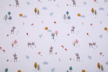 Bamboo fiber cartoon printing air layer knitted bamboo fiber fabric for baby quilt underwear